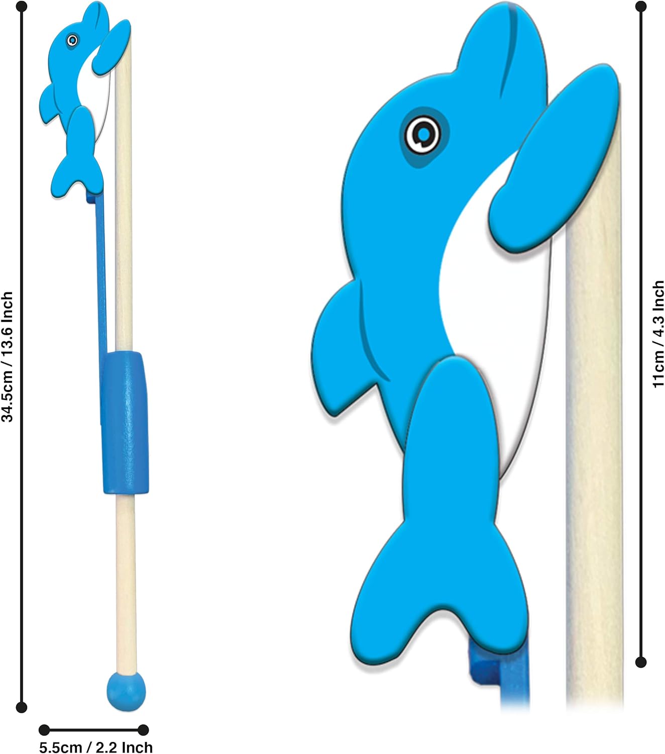 Animal Acrobats Dolphin from Deluxebase. A Wooden Sea Animal Toy for