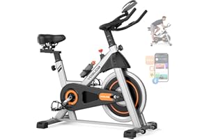YOSUDA Exercise Bike, Brake Pad Stationary Bike for Home with Exclusive App, Magnetic Indoor Cycling Bike with 300 lb Weight Capacity, Low Noise, Tablet Holder and Fitness Courses for Weight Loss