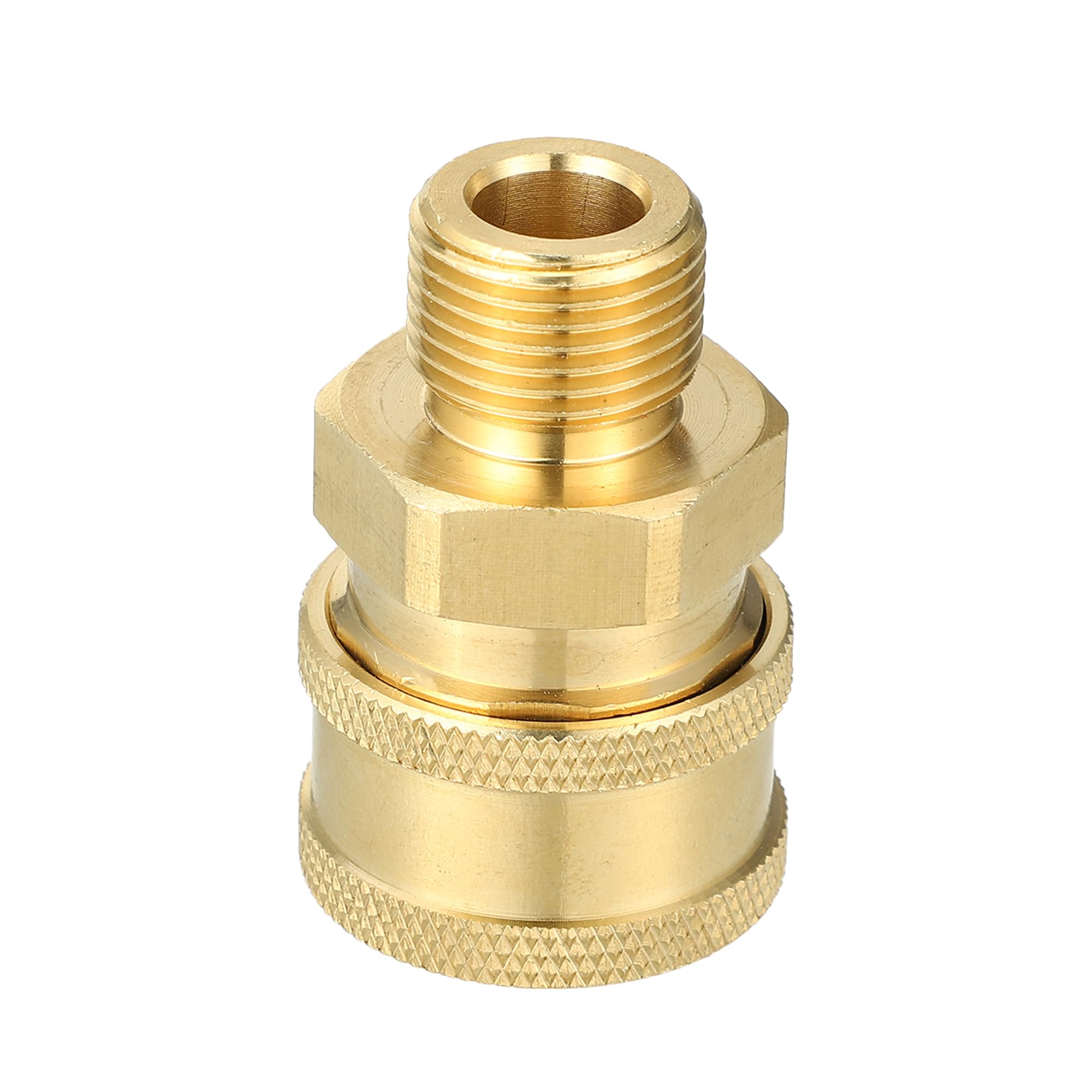 Hihaha Pressure Washer Coupler/Outer Washer Gun Adapter Universal for Car/Durable Brass 3/8" 9mm ID / 1 Pcs Copper Tone