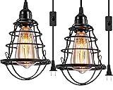 Asnxcju Industrial Plug in Pendant Light Vintage