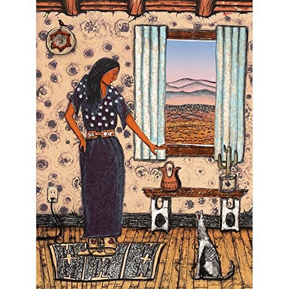 Bradley White Earth Ojibwe Married Woman Painting Art Print Canvas Premium Wall Decor Poster Mural