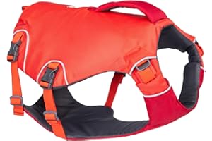Ruffwear, Confluence Life Jacket for Dogs, Comfortable and Adjustable Dog Life Vest with Reinforced Handles, Leash Connection, and Reflective Accents, Tangelo Orange, Large