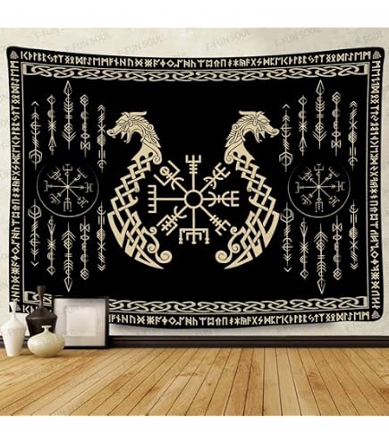 Tapisserie Vikings F-FUN SOUL GTLSFS10 - Tentures Murales Guerriers Nordiques 203x152 Cm