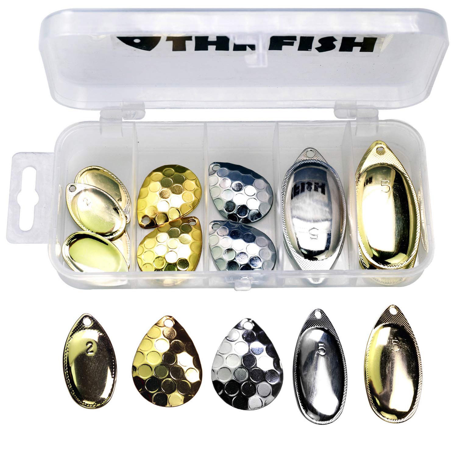 Fishing Spoons Blades Spinner Easy Spin Spinner Folded Clevises Fishing