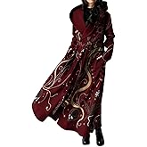 CORAMOON Women Long Fleece Trench Coat Gothic Winter Open Front Belted Overcoat Casual Peacoat Fall Jacket with Hood