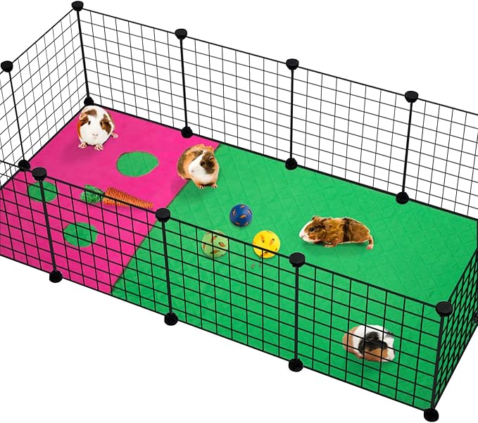 Geegoods Guinea Pig Fleece Cage Liners,Guinea Pig Bedding,Washable Pad for Guinea Pigs,Absorbent