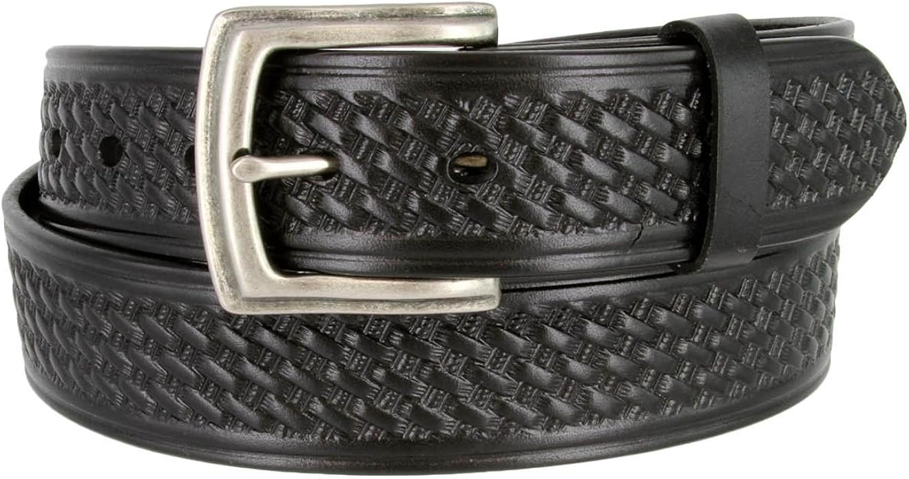 Basketweave Men's Work Uniform Belt 1 1/2" Wide