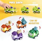 LULULIA Pull Back Cars 12 Pack Toy Set with Storage Box Playmat for Toddlers view 3