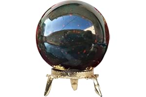 PYOR Bloodstone, Crystals Ball, Large Crystal Sphere, Feng Shui Decor, Decorative Balls for Home Decor, Fortune Teller, Crystal Gazing Ball 40mm Ball