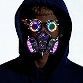 GLITCHCORE light up glasses 7 Colors and 4 Modes Led Visor Cyberpunk glow in the dark glasses Cosplay Party Bar