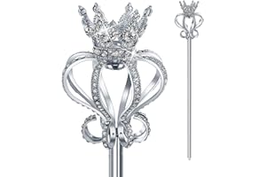 Copidrum Royal Scepter for Adults Costume Accessory King Queen Scepter Fantasy Cosplay Prop Halloween Pageant Costume