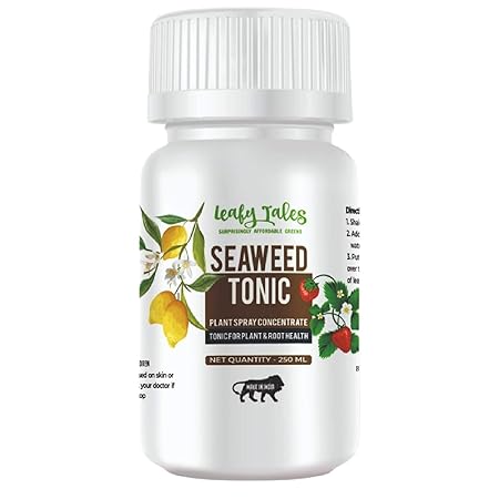 Leafy Tales Concentrate Liquid Seaweed Fertilizer Tonic for Plants | 250 ml |All Purpose Indoor & Outdoor Plants, for Plant Growth, Flowering & Fruiting