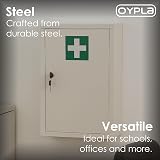 Oypla Wall Mounted Metal First Aid Cabinet Locker with Lock and Keys view 3