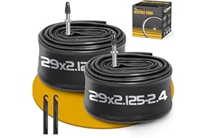 2 Pack 29 Inch Bike Tube, 29" Bicycle Tube for 29 x 2.125/2.2/2.25/2.3/2.35/2.4 Bike Tire, Butyl Rubber Inner Tube with 2 Tir