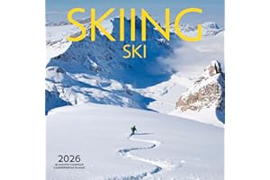 Skiing | 2026 12 x 24 Inch (Hanging) Monthly Square Wall Calendar | English/French Bilingual | Wyman Publishing | Winter Snow