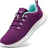 STQ Womens Walking Shoes Slip On Mesh Sneakers Lightweight Comfortable Arch Support