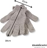 Manicare Exfoliating Gloves Loofah Shower Bath Mitt One Size view 3