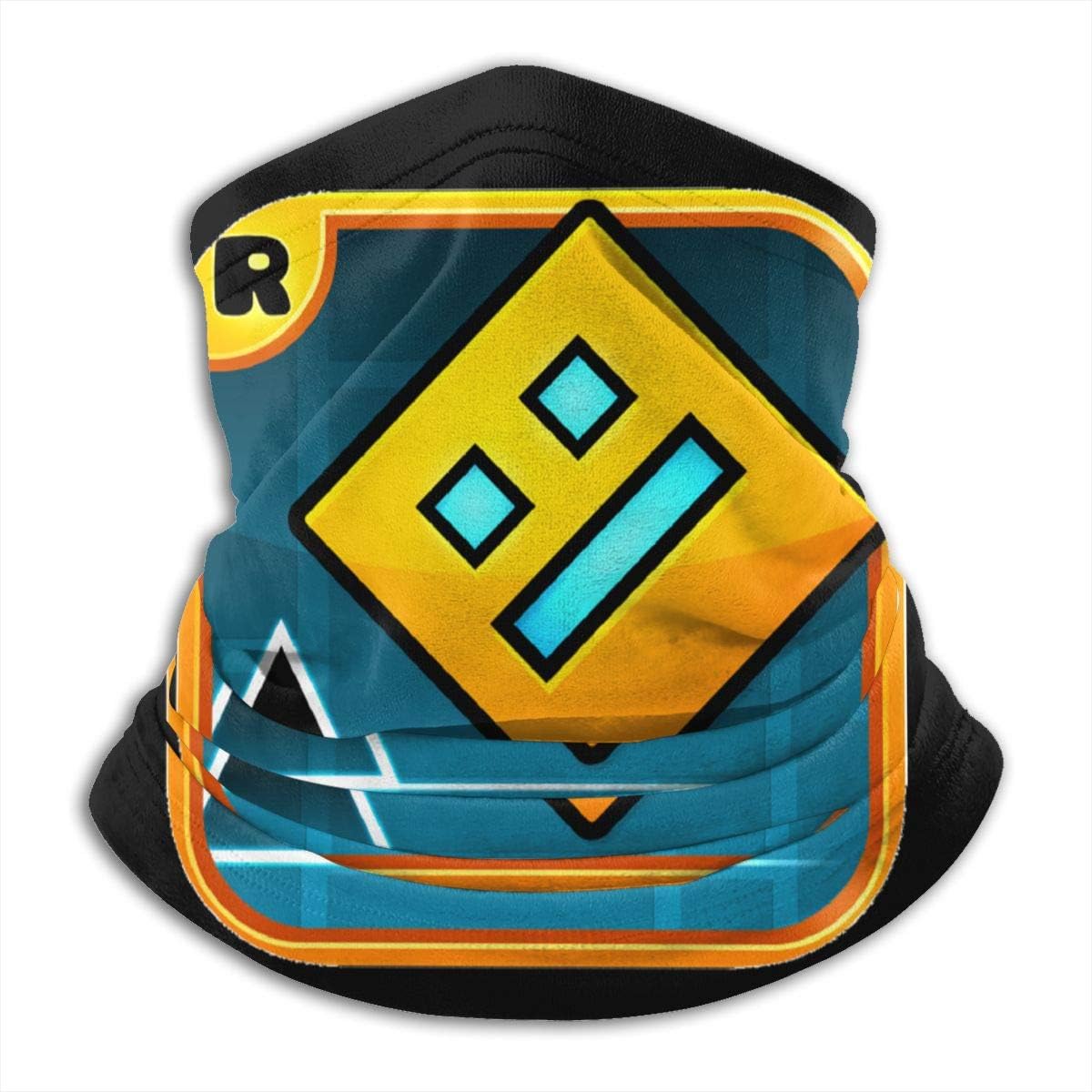 Geometry Dash Face Guard Neck Warmer Scarf Soft Elastic For Men Women Fleece Skiing Face Scarf