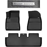 TuxMat Essential for Tesla Model 3 Floor Mats (2024-2026) – Custom-fit | Excellent Coverage and Protection, Sleek, Durable, E