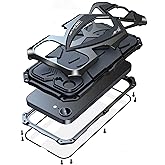 Lunivop for iPhone 16e Case Heavy Duty Protection Rugged Screw Full Body Military Grade Metal Bumper Rubber with Hard Durable Phone Cases Cover 2025 Black