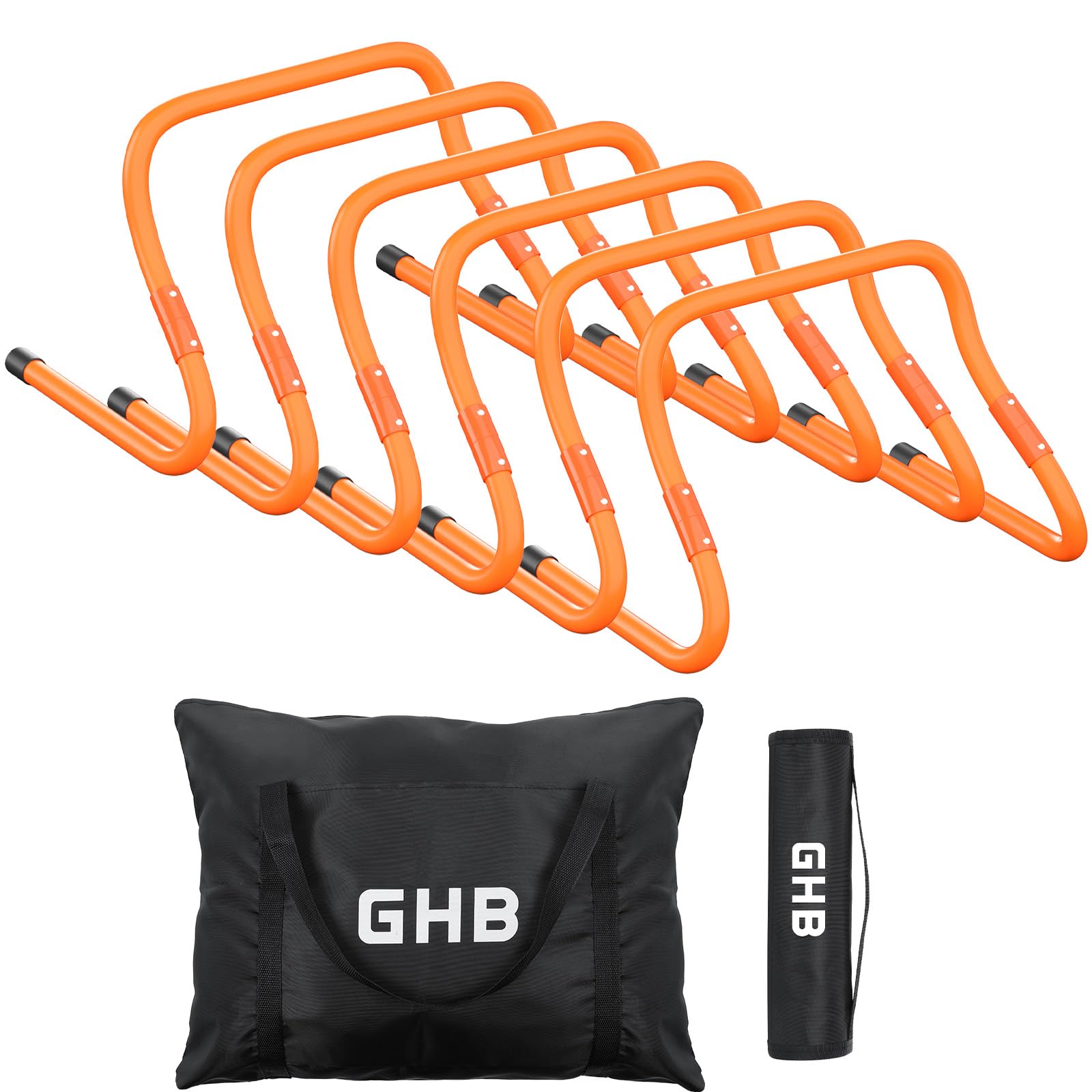 Photo 1 of GHB Agility Hurdles 5/6 Pack Foldable Speed Agility Training Hurdles Adjustable Sturdy Hurdles Training Equipment Set with Carry Bag for Kids,Athletes,Soccer,Basketball