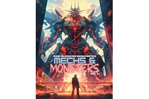 Anime Coloring and Inking Practice: Mechs & Monsters Volume 1: Colouring and shading basic exercise book for all ages, adult, teen and kids, to all skill levels beginner to expert