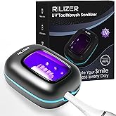 RILIZER UV Toothbrush Sanitizer Cover, Rechargeable Travel Cap with Magnetic Wall Mount, Portable Cleaner for Any Size Toothbrush