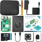 Vilros Raspberry Pi 5-4GB Starter Kit - Turbo Cooled Edition - 32GB Memory (Aluminum Black)