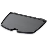 Weber&reg; Q Griddle for Q 100/1000 Series | Porcelain‑Enameled Cast‑Iron Griddle, Superior Heat Retention, Easy‑Clean Surface, No‑Spill Rim, Grill Accessory