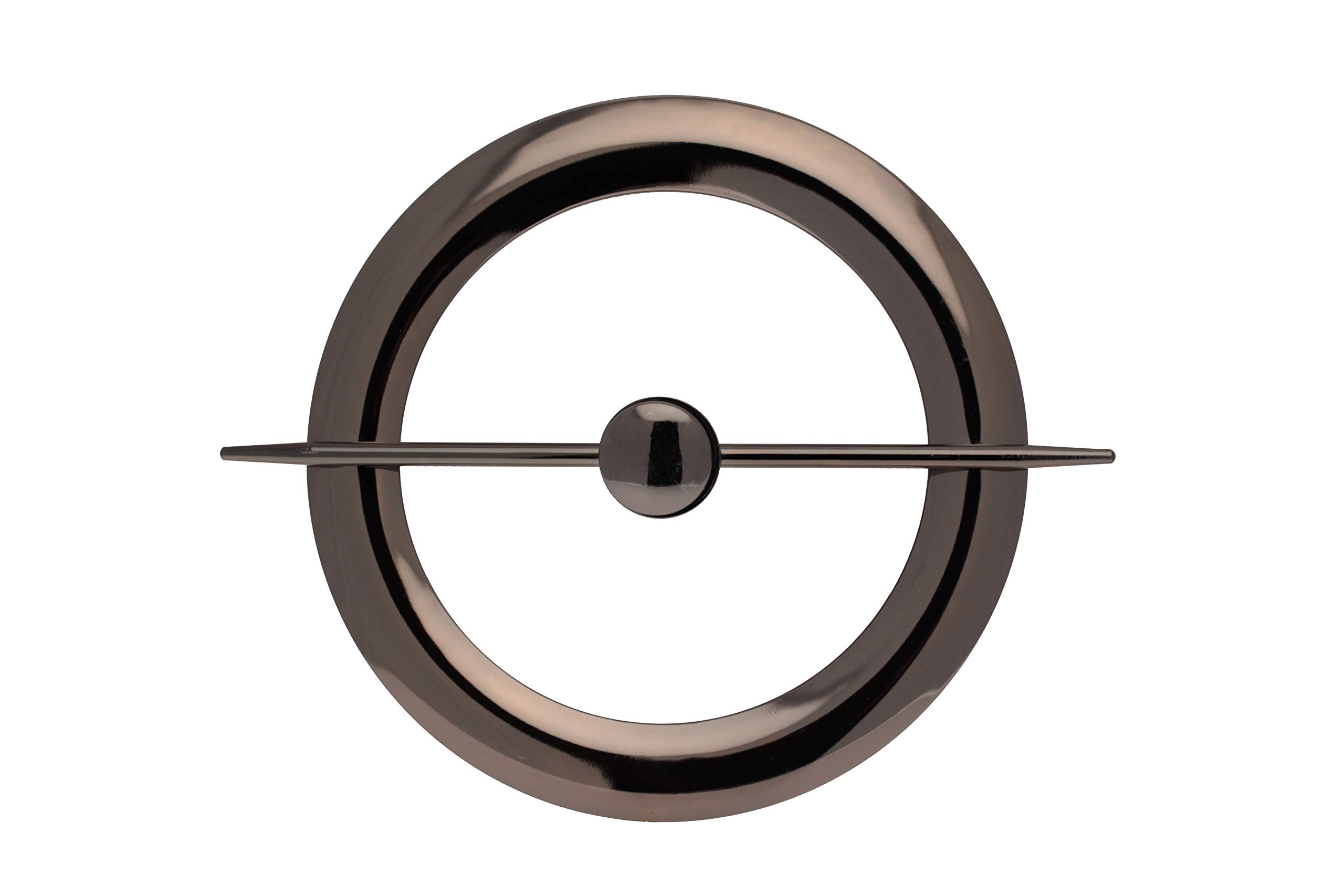 Ateliers28 Accessoire de Rideau 1 Embrasse Metal Avec Magnet Central (Nickel Noir)