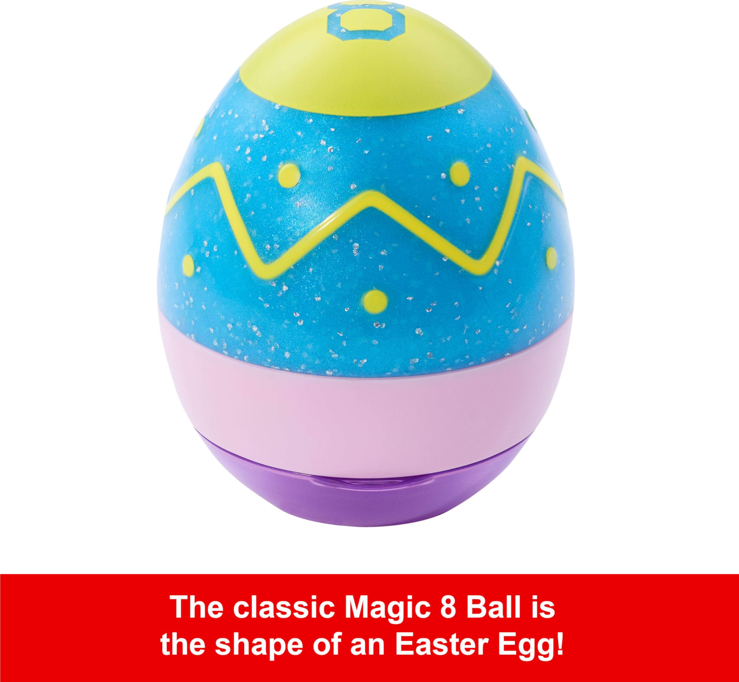 Mattel Games Easter Magic 8 Ball Novelty Toy, Fortune-Telling Easter Egg with Holiday-Themed Answers for Kids, Adults & Families
