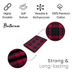 Pico Textiles 1 Yard Red and Green Tartan Plaid