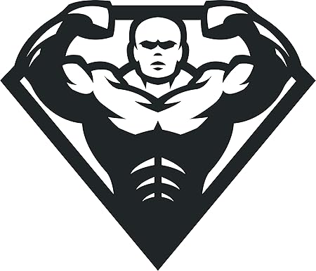 Amazon シンプル ストロング バフ フィット マン チャンピオン ダイヤモンド アイコン 漫画 絵文字 ビニール ステッカー 8 Tall ステッカー デカール 車 バイク