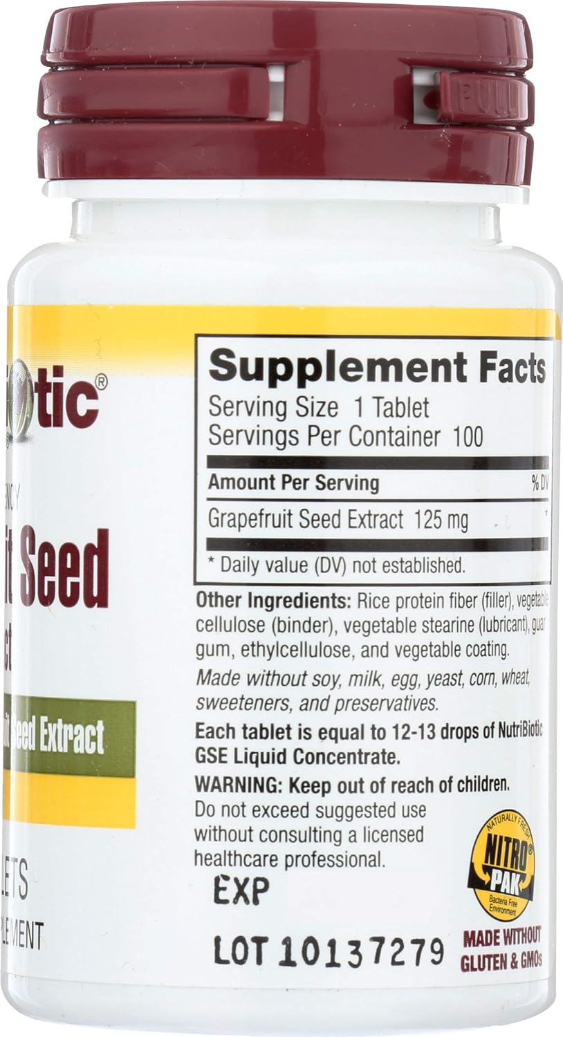 Nutribiotic Gse Tablets, 125 mg, 100 Count: Health & Personal Care
