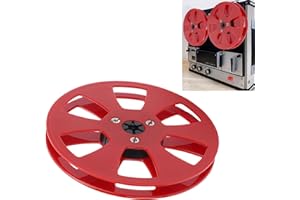 ciciglow 1/4 5 Inch Empty Tape Reel, Plastic 6 Holes Nab Flange Recording Sound Takeup Reel for and for Studer Reels to Reels