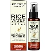 AmazingOrganics Rice Water Spray with Rosemary and Castor Oil - Hair Growth and Loss Treatment for Women and Men