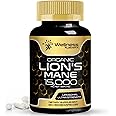 Lions Mane Supplement Capsules - 120 Count - Mushroom Supplement, Brain Supplements for Memory and Focus, Lion's Mane Mushroo