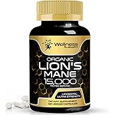 Lions Mane Supplement Capsules - 120 Count - Mushroom Supplement, Brain Supplements for Memory and Focus, Lion's Mane Mushroo