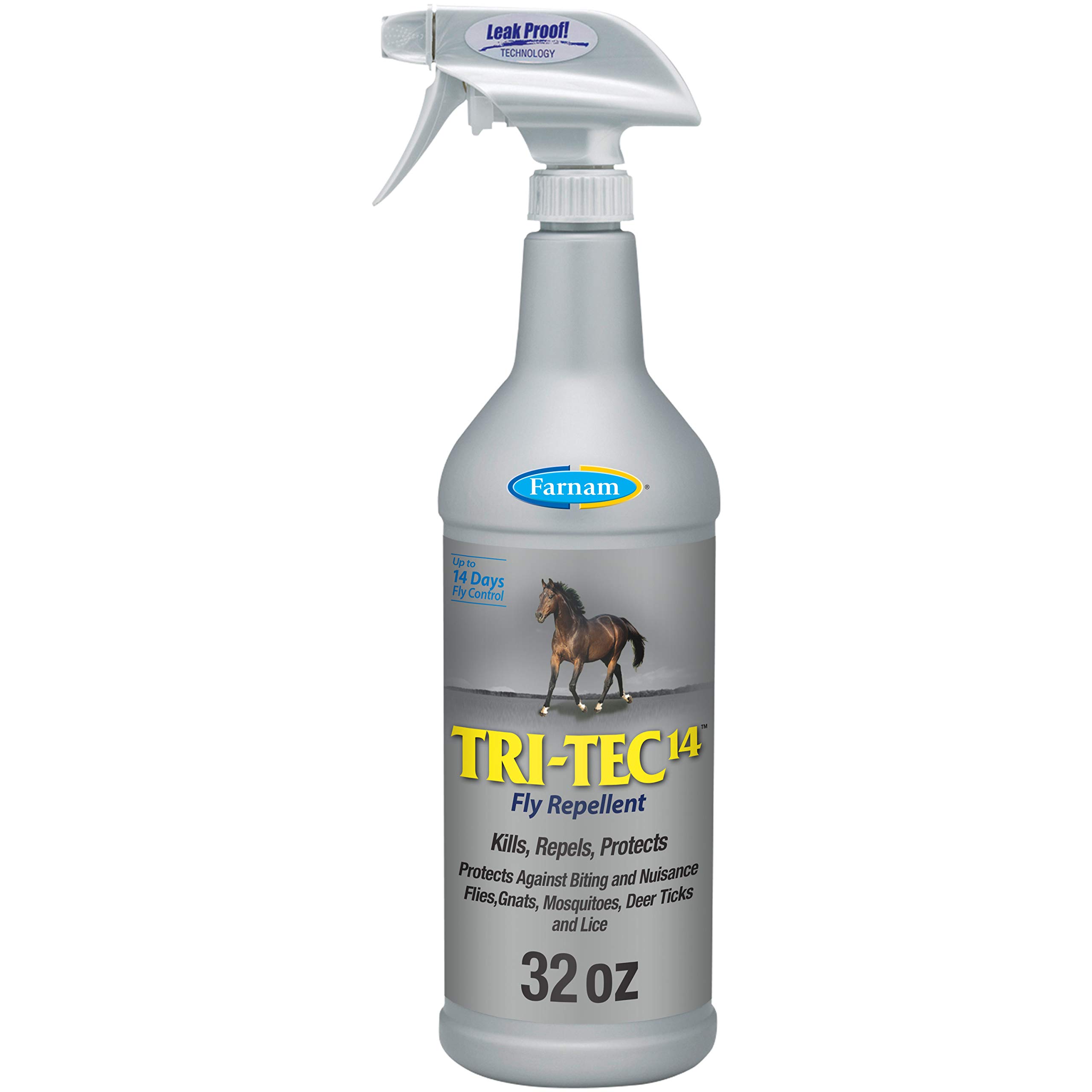 Photo 1 of Farnam Tri-Tec 14 Horse Fly Spray, Kills, Repels, Protects, 32 Ounces