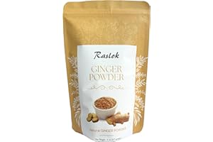 Raslok Ginger Powder | Finely Ground for Easy Mixing, Raw Ginger Spice Flavor | Indian Origin (8 oz)