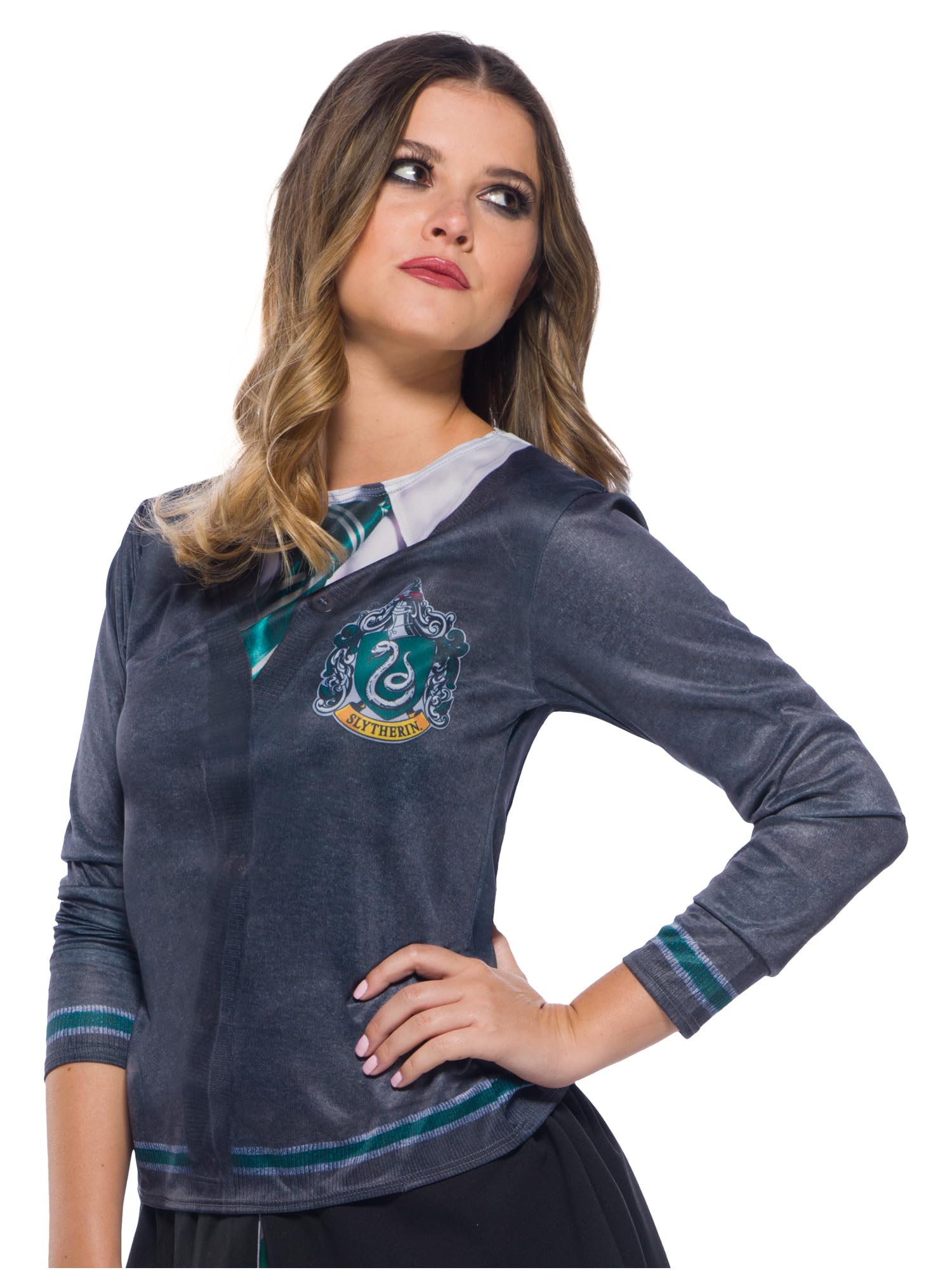 Rubies Official Harry Potter Slytherin Costume Skirt and Top Bundle, Adult Fancy Dress Up, Size NS and Medium Halloween