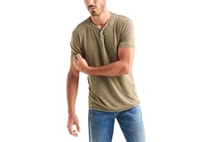 Lucky Brand Men's Venice Burnout Notch Neck Tee