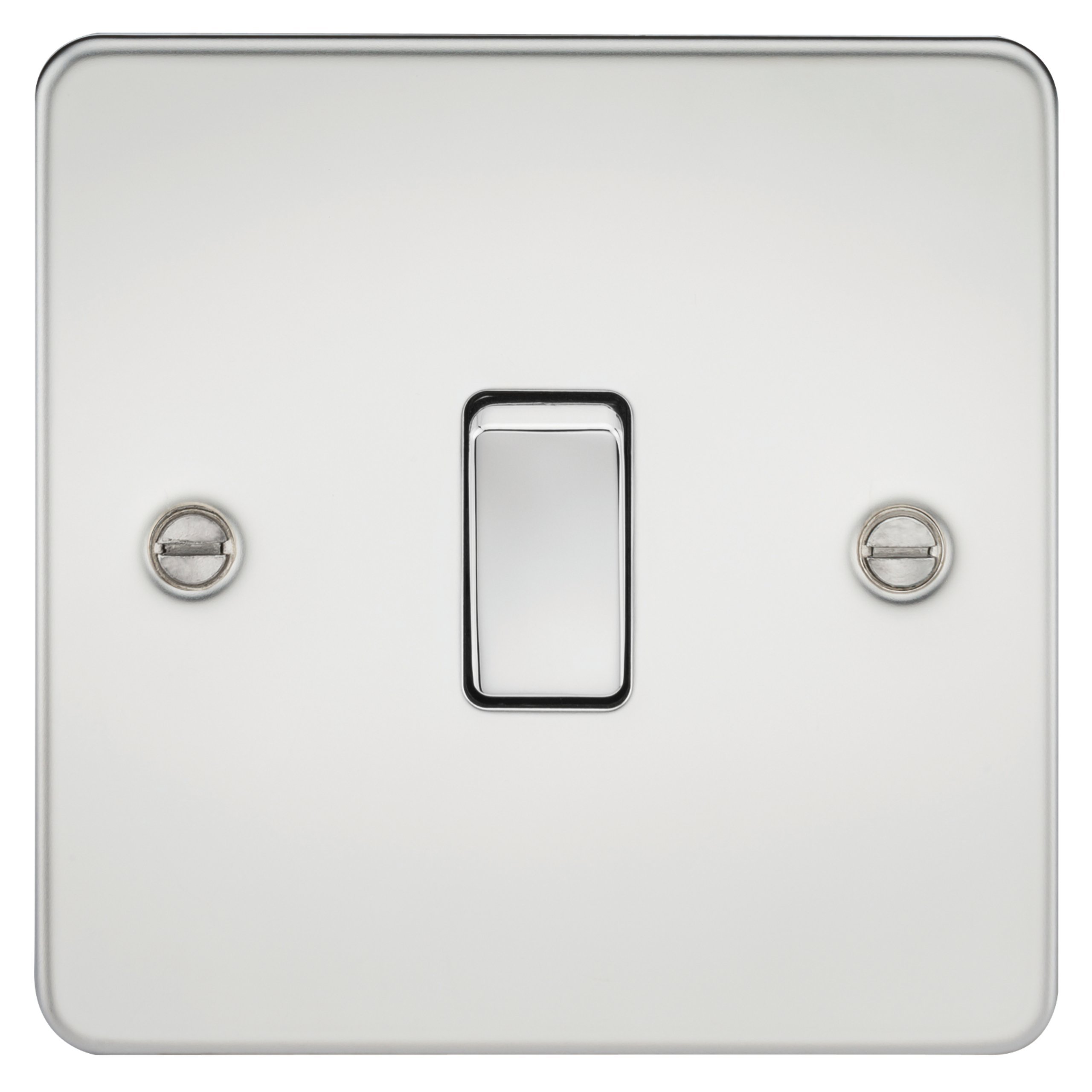 Knightsbridge FP8341PC FPAV8341PC Flat Plate 20A 1G Dp Switch-Polished Chrome