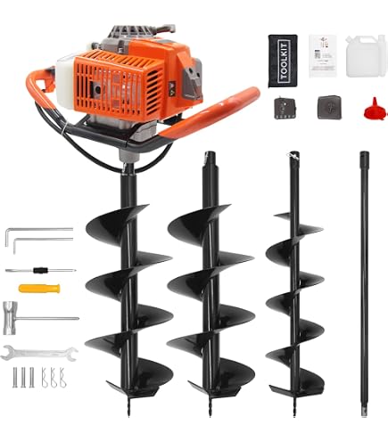 Powerhorse 10in. Earth Auger Drill Bit, 36in.L, Powder-Coat, Abrasion