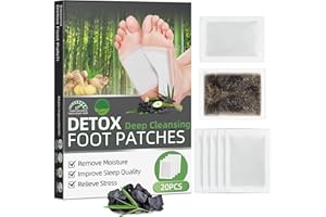 Aarovibe Foot Pads(20 PCS), Deep Cleansing Foot Patch with Premium Herbal Ingredients Patches, Bamboo&Ginger Pads for Promoti