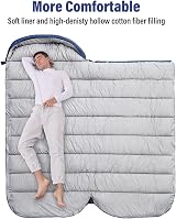 BISINNA XXL Sleeping Bag for Big and Tall Adults 3-4 Season Large Wide 230x100cm view 2