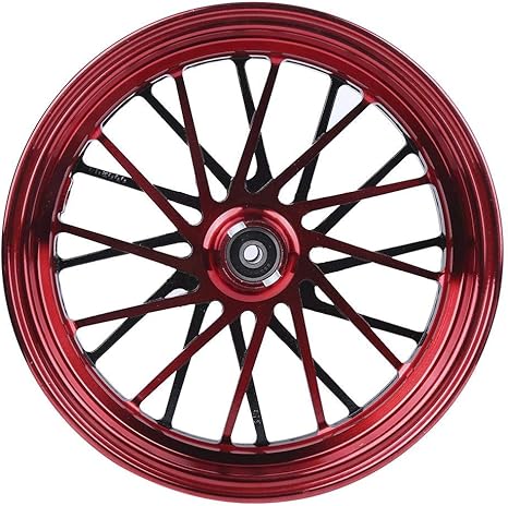 Jante Avant Universelle De Moto Remplacement De Jante De Roue En Alliage D Aluminium Rouge Noir 12 X 2 75in Pour Frein A Disque Unique Amazon Fr Auto Et Moto