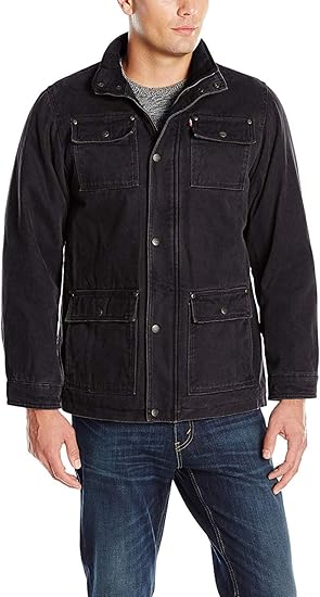 Amazon Com Levi S Men S Heavy Cotton Canvas Four Pocket Barn Coat