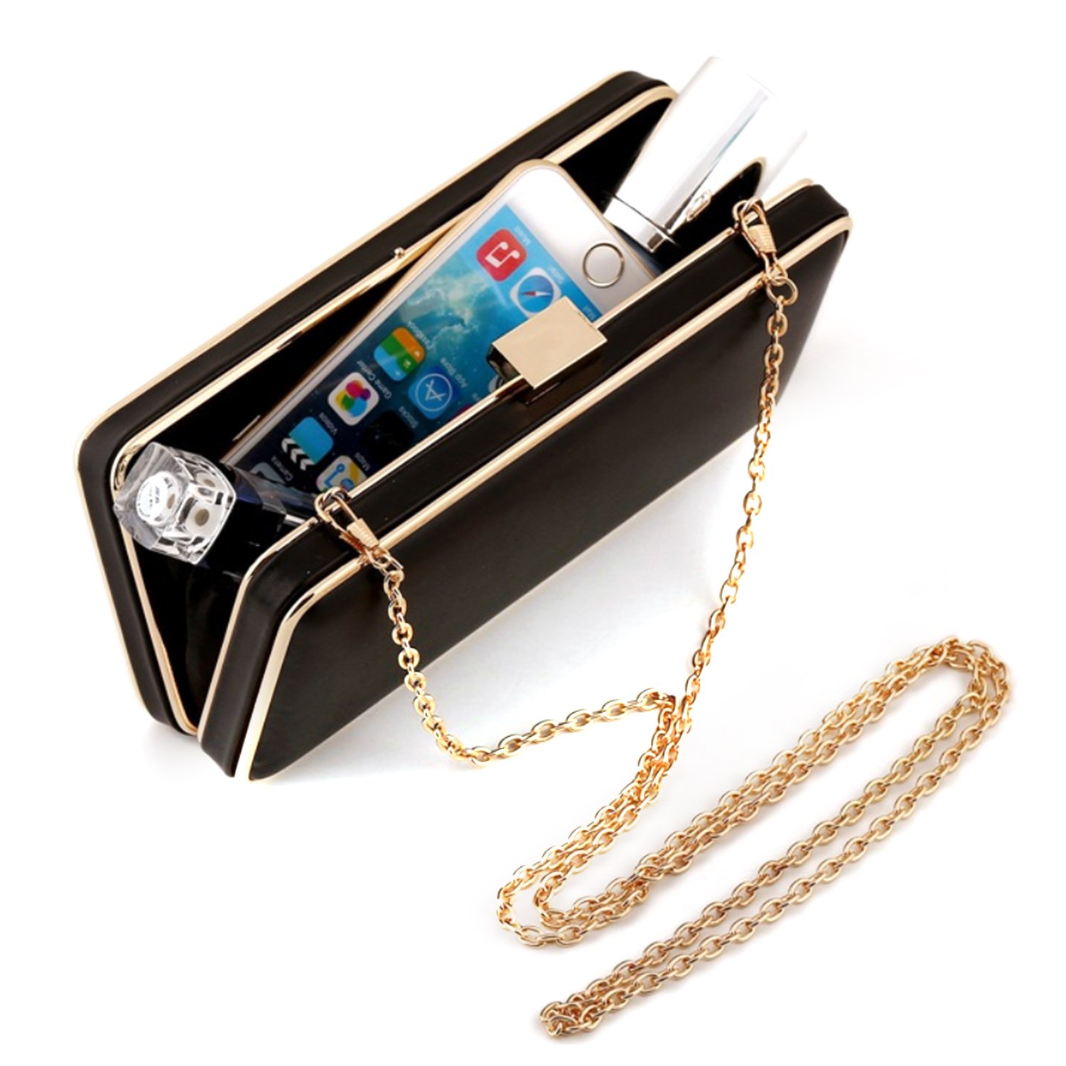 VESIA Creative Metal Hollow Totes Fashion Purses for Women Evening Clutches Wedding Handbags