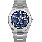 SAPPHERO Men's Watch Octagonal Stainless Steel Luminous Wristwatch Luxury Analog Quartz Watch for Men with Date Elegant Mens